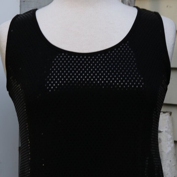 Clara Sun Woo Black Fol Print Dot Knit Sleeveless Top Sz XS - Picture 2 of 6